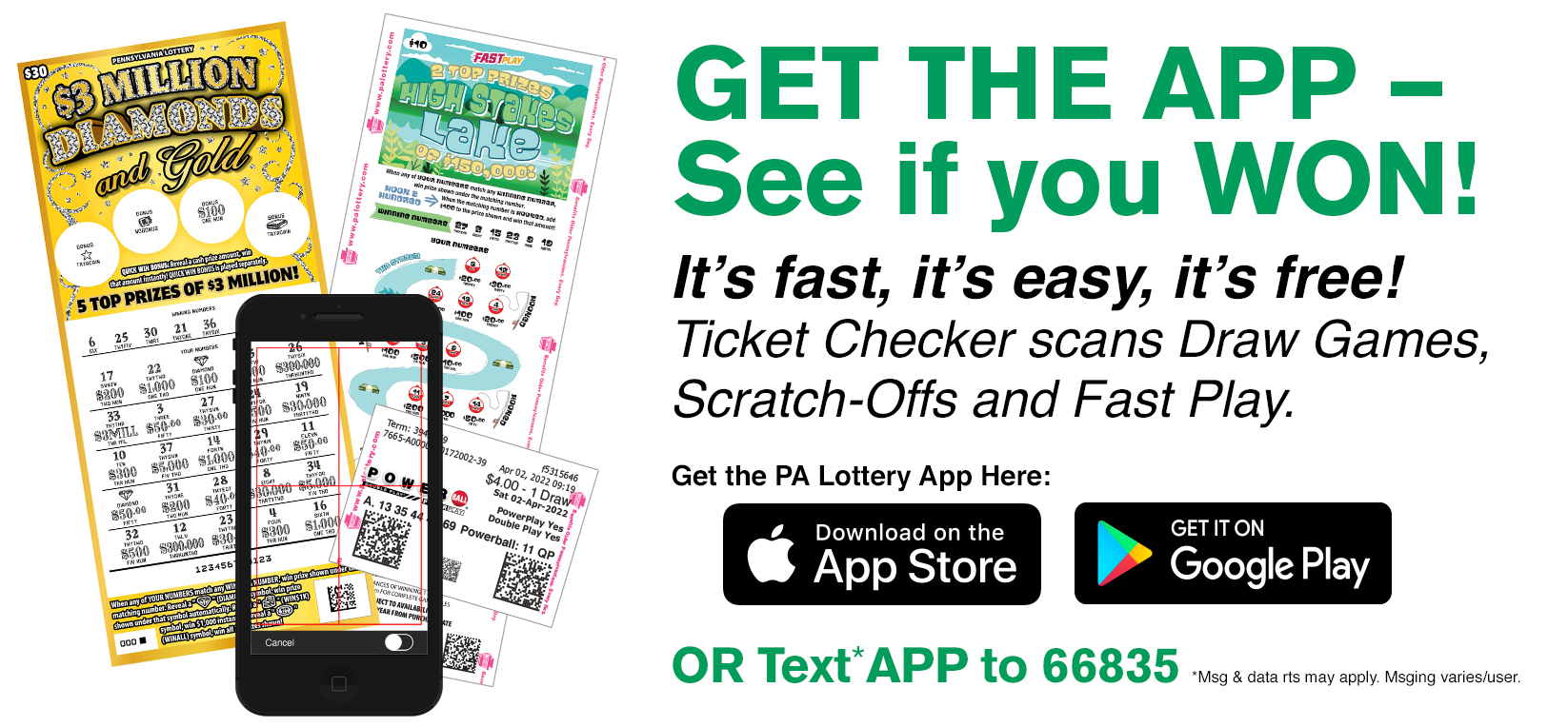Ticket Checker, Use the App to See if You Won!