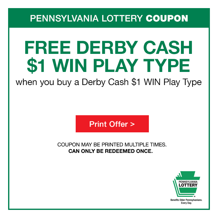 FREE Derby Cash $1 Win Play Type when you buy a Derby Cash $1 WIN play Type